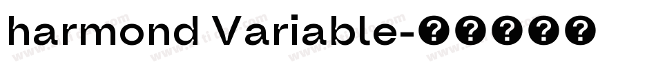 harmond Variable字体转换